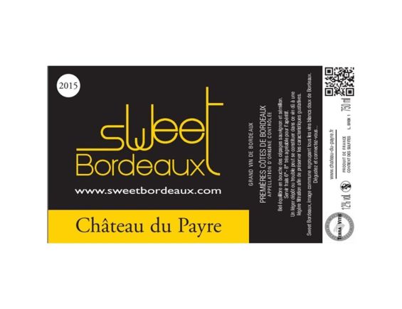 CHÂTEAU DU PAYRE PREMIÈRES CÔTES DE BORDEAUX BLANC 2015