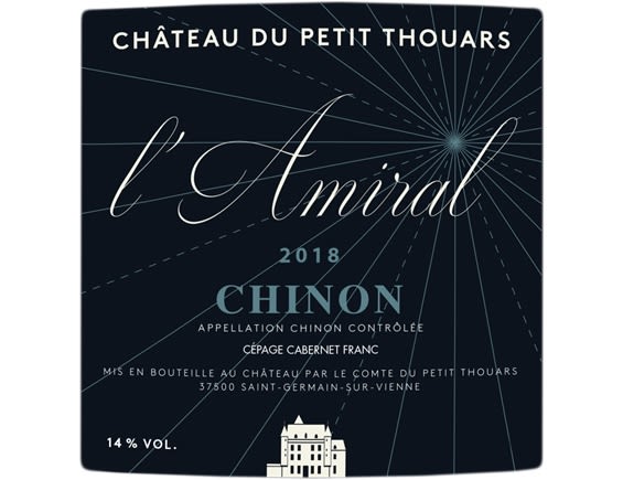 CHATEAU DU PETIT THOUARS CHINON AMIRAL ROUGE 2018