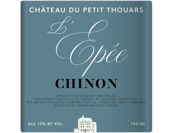 CHATEAU DU PETIT THOUARS L'EPEE CHINON ROUGE 2016