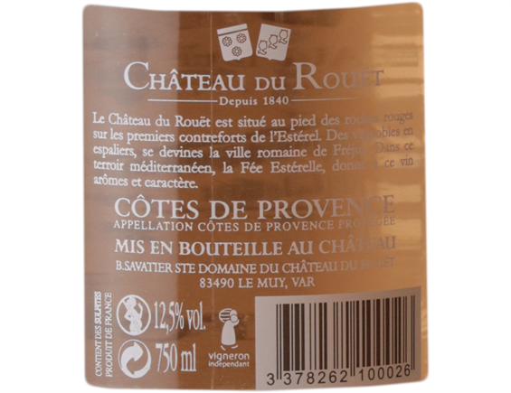 CHATEAU DU ROUET ESTERELLE COTES DE PROVENCE ROSE 2019