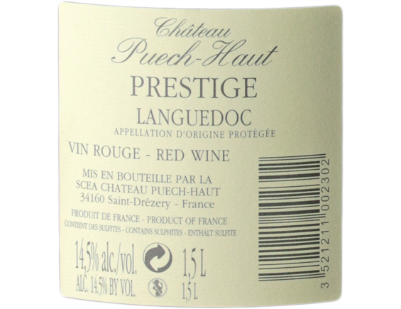 CHÂTEAU PUECH HAUT PRESTIGE MAGNUM ROUGE 2017