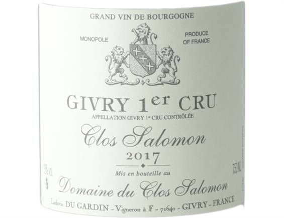 CLOS SALOMON GIVRY 1ER CRU ROUGE 2017