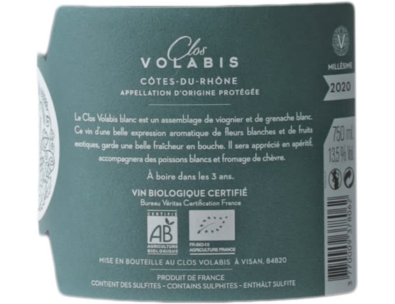 CLOS VOLABIS COTES DU RHONE BLANC 2020