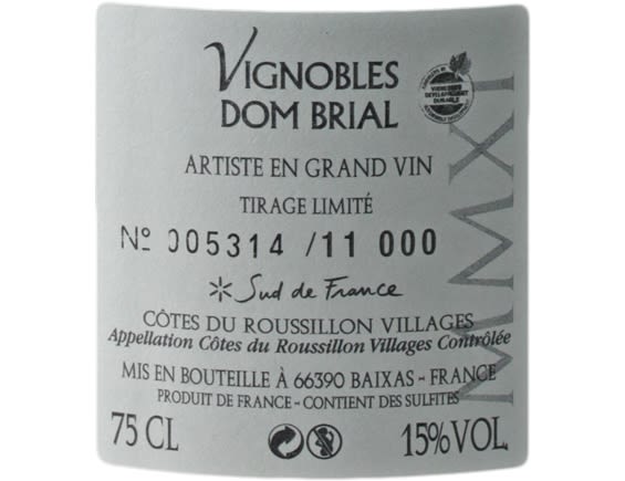 DOM BRIAL CORPUS COTES DU ROUSSILLON VILLAGES ROUGE 2011