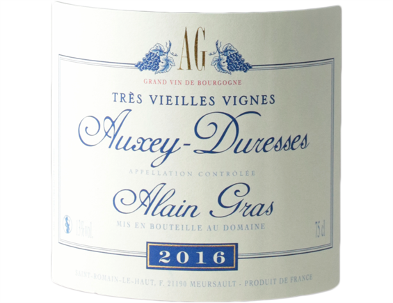 DOMAINE ALAIN GRAS VIEILLES VIGNES AUXEY-DURESSES ROUGE 2016