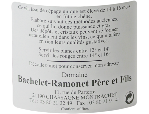 DOMAINE BACHELET-RAMONET CHASSAGNE-MONTRACHET 1ER CRU LA GRANDE MONTAGNE BLANC 2018