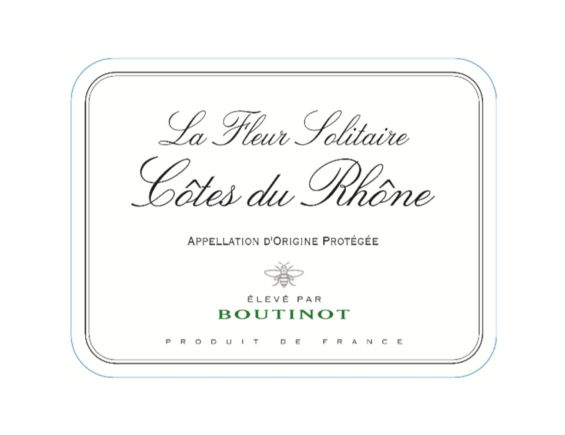 DOMAINE BOUTINOT CÔTES DU RHÔNE LA FLEUR SOLITAIRE BLANC