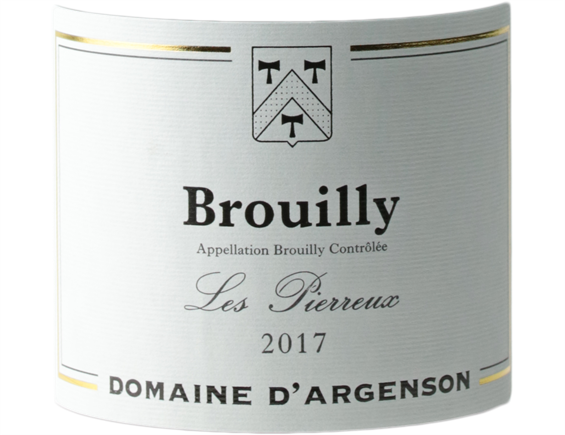 DOMAINE D ARGENSON CUVEE LES PIERREUX BROUILLY ROUGE 2017