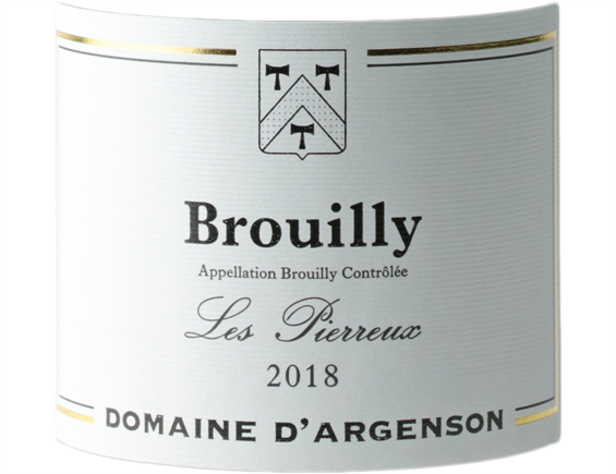 DOMAINE D ARGENSON CUVEE LES PIERREUX BROUILLY ROUGE 2018