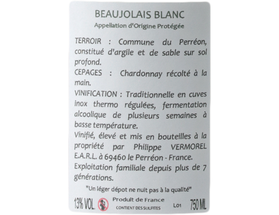 DOMAINE DE ROCHEMURE BEAUJOLAIS BLANC 2019