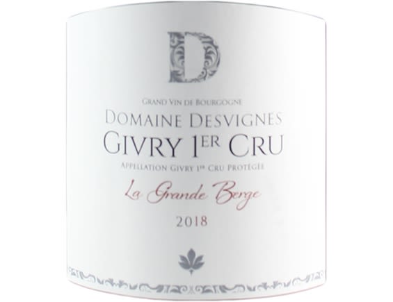 DOMAINE DESVIGNES GIVRY 1ER CRU LA GRANDE BERGE ROUGE 2018