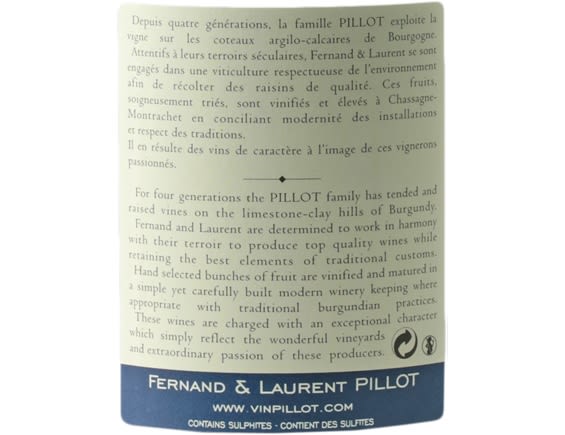 DOMAINE FERNAND ET LAURENT PILLOT CHASSAGNE-MONTRACHET 1ER CRU MORGEOT ROUGE 2019