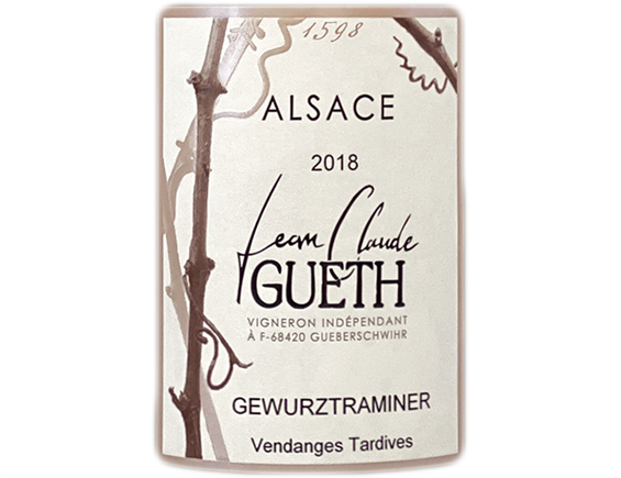 DOMAINE GUETH DOUCEUR GEWURZTRAMINER VENDANGES TARDIVES 2018