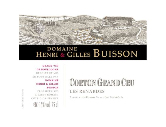 DOMAINE HENRI & GILLES BUISSON LES RENARDES CORTON ROUGE 2014