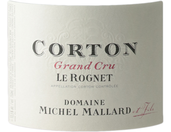 DOMAINE MICHEL MALLARD CORTON LE ROGNET ROUGE 2011