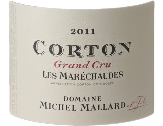 DOMAINE MICHEL MALLARD CORTON LES MARECHAUDES ROUGE 2011