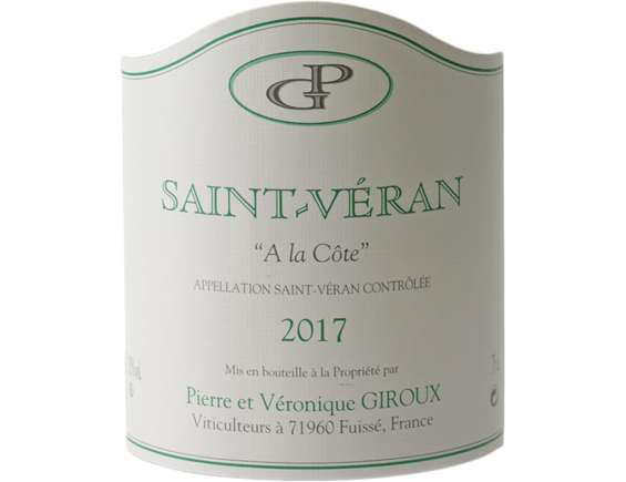 DOMAINE PIERRE ET VERONIQUE GIROUX SAINT VERAN BLANC 2017