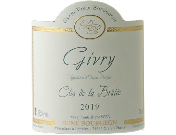 DOMAINE RENE BOURGEON GIVRY CLOS DE LA BRULEE BLANC 2019