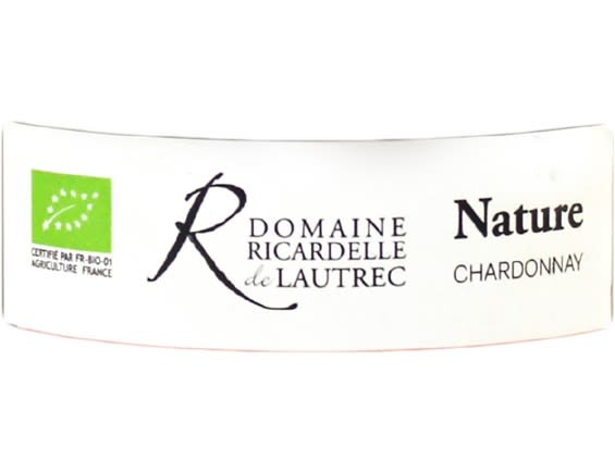 DOMAINE RICARDELLE DE LAUTREC PAYS D'OC CHARDONNAY NATURE BLANC 2020