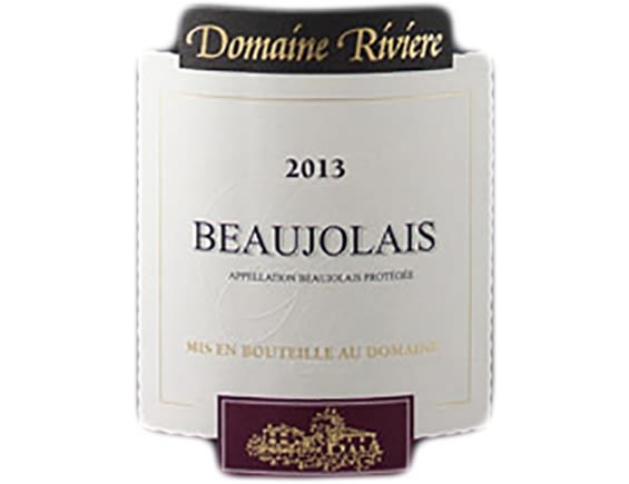 DOMAINE RIVIERE BEAUJOLAIS ROUGE 2013