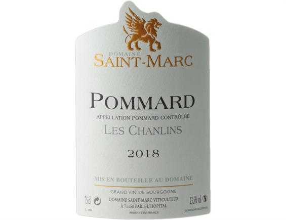 DOMAINE SAINT MARC LES CHANLINS POMMARD ROUGE 2018