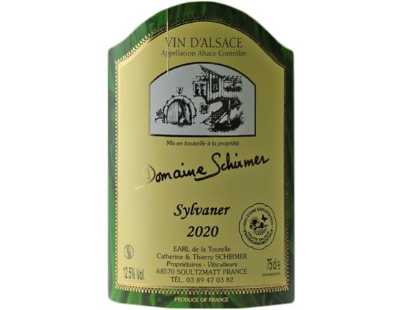 DOMAINE SCHIRMER ALSACE SYLVANER BLANC 2020