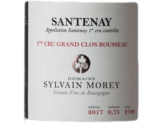 DOMAINE SYLVAIN MOREY SANTENAY 1ER CRU GRAND CLOS ROUSSEAU ROUGE 2018