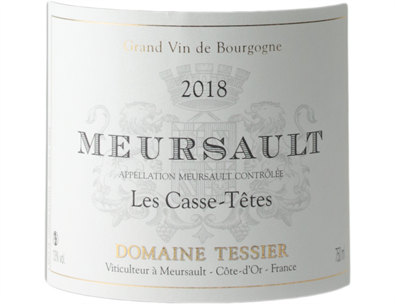 DOMAINE TESSIER LES CASSE-TETES MEURSAULT BLANC 2018