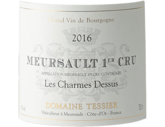 DOMAINE TESSIER MEURSAULT 1ER CRU CHARMES BLANC 2016