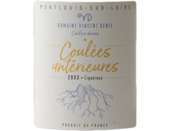 DOMAINE VINCENT DENIS MONTLOUIS-SUR-LOIRE COULEES ANTERIEURES BLANC LIQUOREUX BLANC 2003