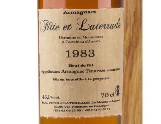 FITTE ET LATERRADE FITTE ET LATERRADE ARMAGNAC MILLÉSIME 1983 70 CL 1983