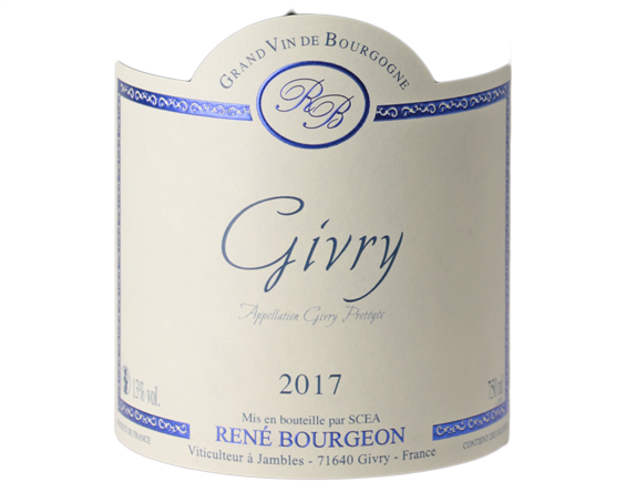 GIVRY ROUGE 2017 - DOMAINE RENÉ BOURGEON