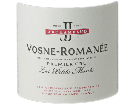 J&J ARCHAMBAUD VOSNE-ROMANEE 1ER CRU LES PETITS MONTS ROUGE 2016