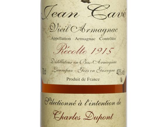 JEAN CAVÉ ARMAGNAC JEAN CAVÉ BAS-ARMAGNAC MILLÉSIMÉ 1915 70 CL 1915