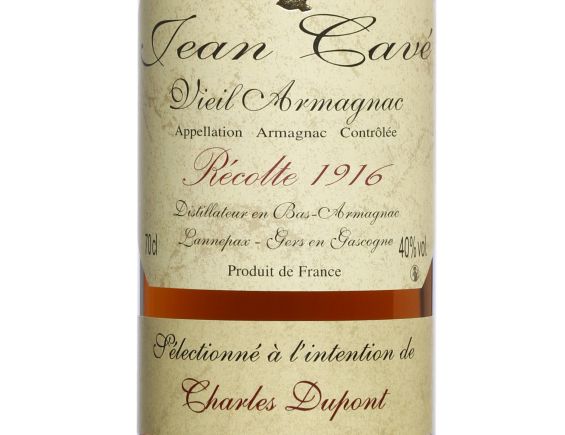 JEAN CAVÉ ARMAGNAC JEAN CAVÉ BAS-ARMAGNAC MILLÉSIMÉ 1916 70 CL 1916