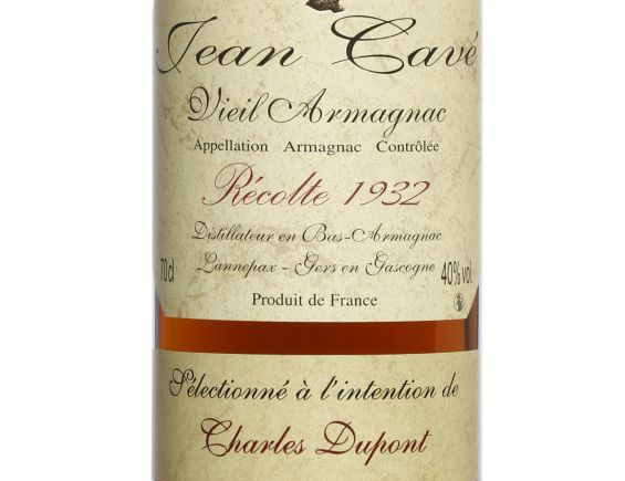 JEAN CAVÉ ARMAGNAC JEAN CAVÉ BAS-ARMAGNAC MILLÉSIMÉ 1932 70 CL 1932