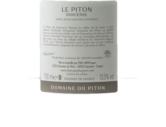 LE PITON SANCERRE SANCERRE BLANC 2019