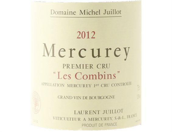 MERCUREY PREMIER CRU LES COMBINS ROUGE 2012 - DOMAINE MICHEL JUILLOT