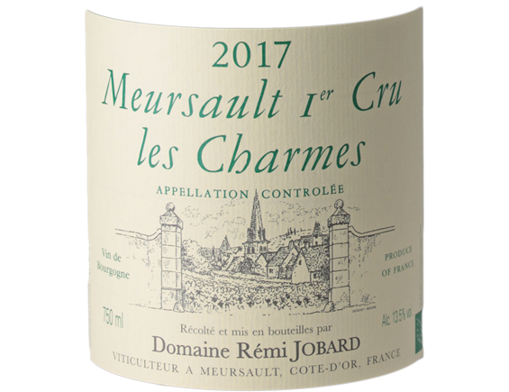 MEURSAULT 1ER CRU CHARMES BLANC 2017 - BIO - DOMAINE RÉMI JOBARD