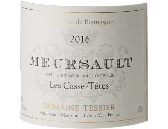 MEURSAULT LES CASSE-TÊTES BLANC 2016 - DOMAINE TESSIER