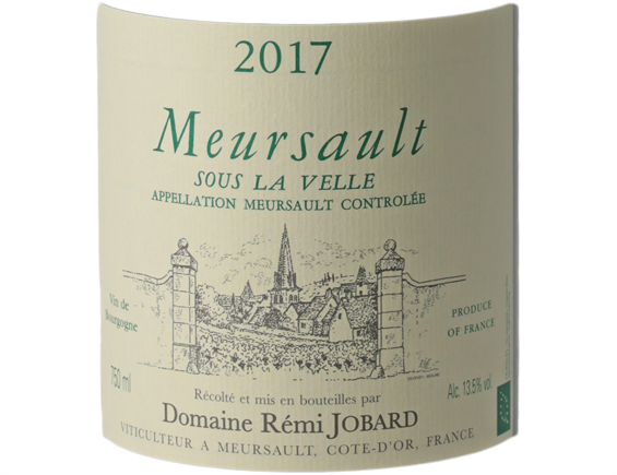 MEURSAULT SOUS LA VELLE BLANC 2017 - BIO - DOMAINE RÉMI JOBARD