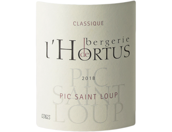 PIC SAINT-LOUP BERGERIE DE L'HORTUS CLASSIQUE ROUGE 2018 - DOMAINE DE L'HORTUS