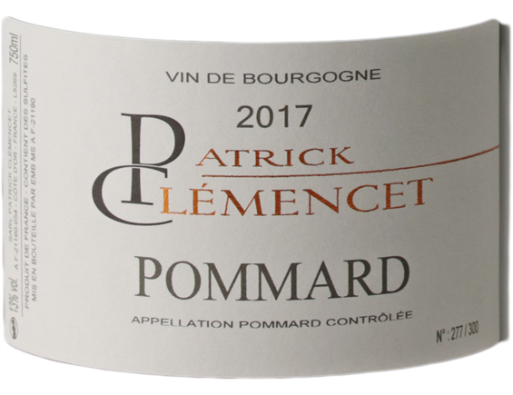 PATRICK CLÉMENCET CUVÉE SPÉCIALE POMMARD ROUGE 2017