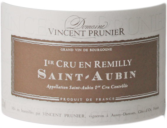 SAINT-AUBIN PREMIER CRU EN REMILLY BLANC 2015 - DOMAINE VINCENT PRUNIER