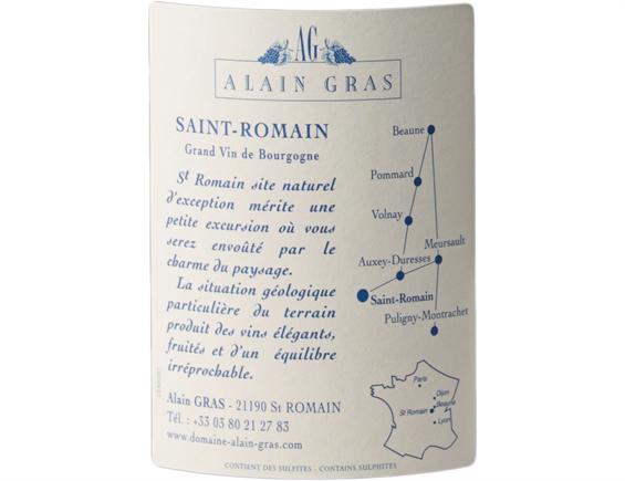 SAINT-ROMAIN ROUGE 2018 - DOMAINE ALAIN GRAS