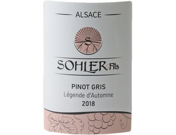 SOHLER & FILS ALSACE PINOT GRIS LEGENDE D'AUTOMNE BLANC 2018