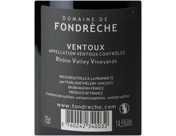 DOMAINE FONDRÈCHE VENTOUX IL ÉTAIT UNE FOIS ROUGE 2017  