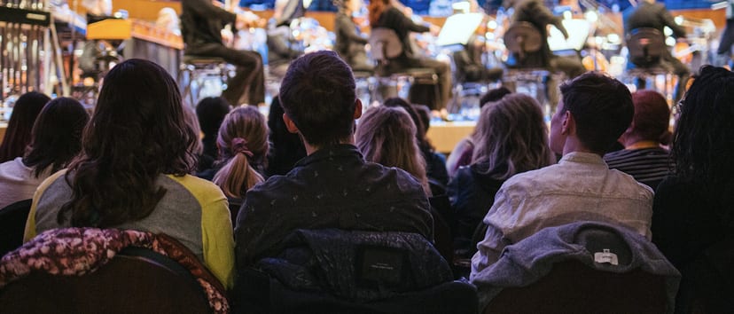 A crowd at the Winspear Centre