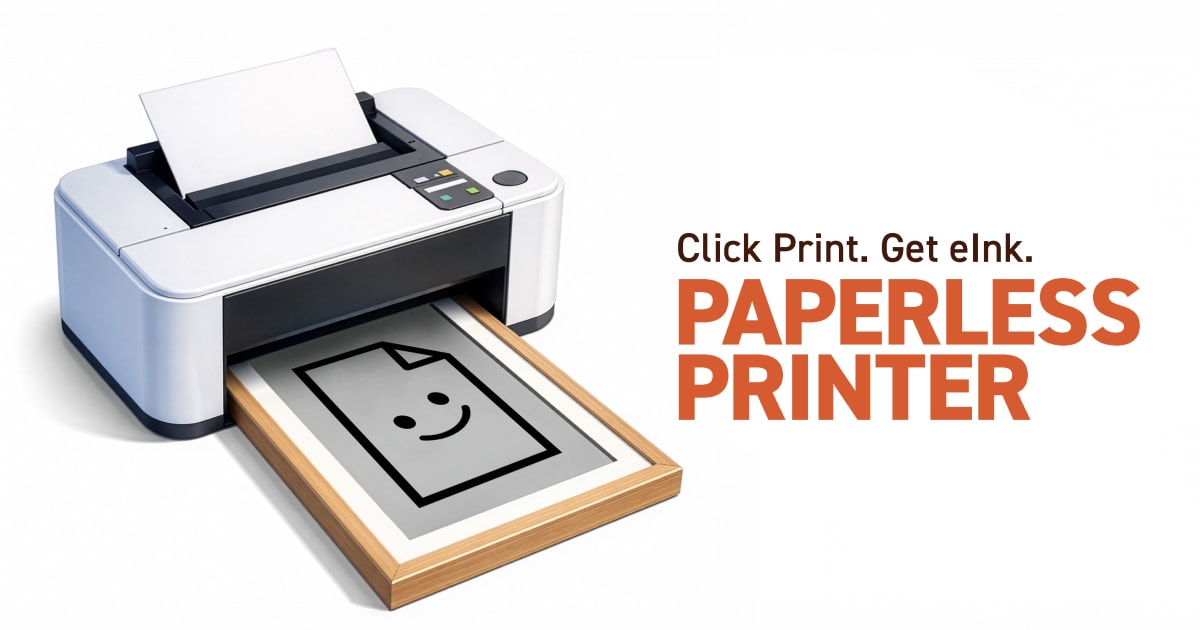 Printing without paper: Your e-ink display as a real printer