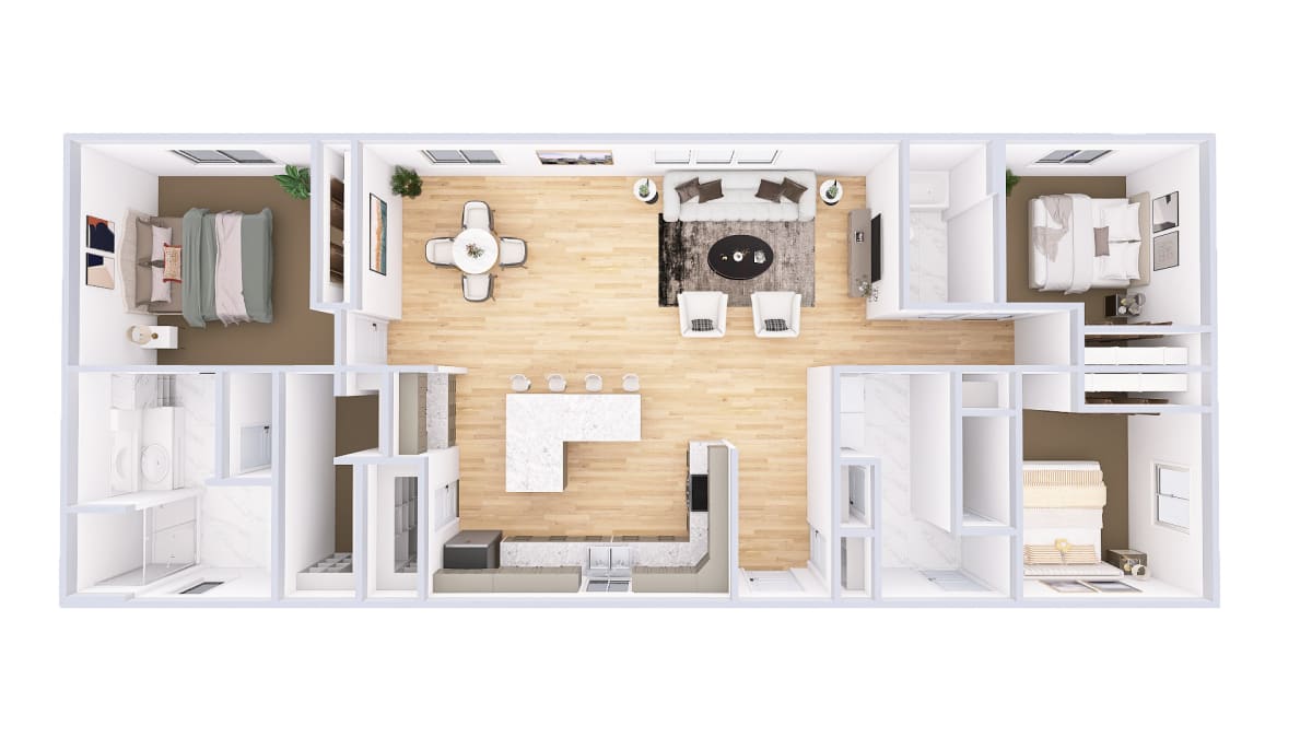 1625 Cambridge Cottage 3D floor plan
